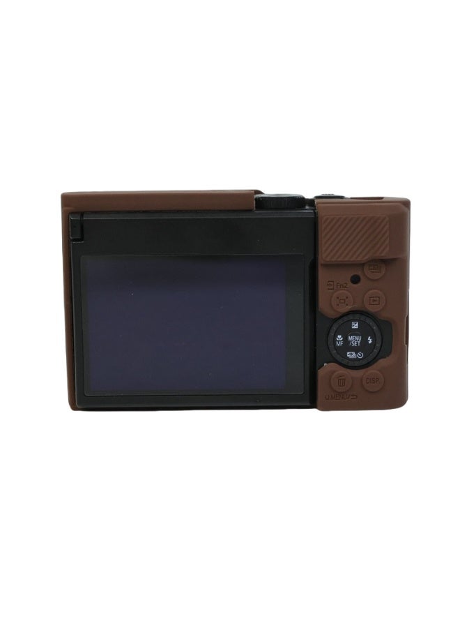Lumix Premium Soft Silicone Protective Case with Removable Lens Cover for Panasonic zs99-tz99 Digital Camera - Washable, Lightweight, and Stylish Protection (Brown) - Image 5